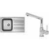 Set Sinks (dřez Star 780 V 0,6 mm, matný + baterie Mix 350 P Chrom - lesklý) ST780VMI350PC