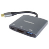 PremiumCord adaptér USB-C na HDMI, USB 3.0 a PD ku31hdmi15