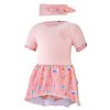 Little Angel Body šaty tenké set Outlast® UPF 50+ Sv. broskyňová, motýliky Veľ. 80