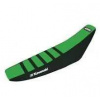 Poťah sedla Kawasaki KXF250/21-23 + KXF450/19-23 - farba zeleno-čierna - typ poťahu ZEBRA