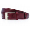 Opasok - Modini Red Belt - mužský produkt (Burgundské kožené pánske opasky pre nohavice KMG9B 95 cm)