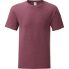 Fruit of the Loom Tričko Iconic 150 T, krátký rukáv, pánské COT161430n2901-heather bur S Melír burgundová