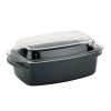 KELA Pekáč KERROS so skleneným vekom 40 x 22,5 x 16 cm, 5,7 l + 2,4 l KL-15152