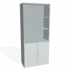 Policová skriňa Drive, 80x185x42 cm, sivá/sivá