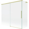 Mexen Rox, L posuvná 2-krídlová vaňová zástena 170 + 70 x 150 cm, 8mm číre sklo, zlatý matný profil, 8C9L-170-070-55-00
