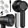 Ruhhy Lint Shaver Fabric Shaver Electric 6 čepieľok, 3 rýchlosti, LED displej, USB-C batéria - kefa na žmolky na oblečenie, čalúnenie, textil, pohovky - náhradné hlavice a čistiaca sada 25559