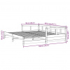 vidaXL Vysúvacia denná posteľ s matracmi, biela 90x200 cm, borovica - Biela - 154902-209767