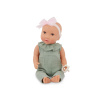 LullaBaby Bábika 35 cm v overale s čelenkou
