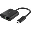 Belkin USB-C adaptér s Gigabit Ethernetem RJ45 + 100W napájanie INC019btBK