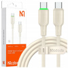 Kábel McDodo USB typ C - USB typ C 1,2 m béžový