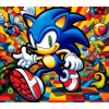 CUKROVÁ TLAČ jedlý obrázok na tortu Cukrová hmota Sonic The Hedgehog 1 + MENO