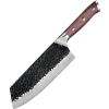 IZMAEL Damaškový kuchynský nôž Tetsuya Cleaver/Hnedá 19.7 cm