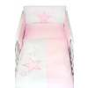 Baby Nellys | Mantinel s povlečením Baby Stars - růžový, vel. 135x100cm - 135x100
