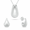 Brilio Silver Minimalistický strieborný set šperkov SET272W Tear Drop (náhrdelník, náušnice)