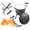 Kotlík na guľáš - Caulted Cautdron 10L Hunting Pot +Freebies (Caulted Cautdron 10L Hunting Pot +Freebies)
