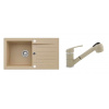 Alveus NIRO 130 SET kuchynský granit. drez so sifón. 75x42 + batéria DAGA - Beige NIRO13055+DAGA55