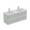 Ideal Standard Connect Air Skrinka pod dvojumývadlo 120 cm, lesklá svetlosivá/matný biely lak E0822EQ