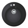Grohe Drezy Kompozitný drez K200 s automatickým odtokom, priemer 51 cm, granitová čierna 31656AP0-GR