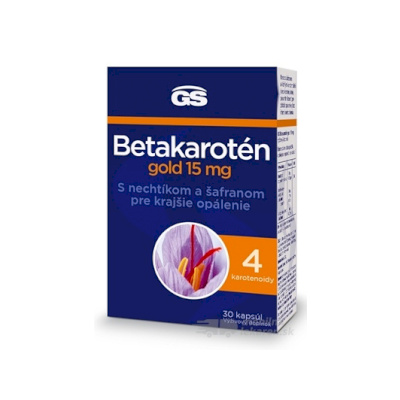 GS Betakarotén gold 15 mg cps s nechtíkom a šafranom 1x30 ks