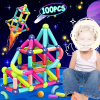 Magnetické stavebné kocky 3D pre deti, rôzne tvary, 100 ks
