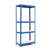 Policový regál Trestles RH 1800x900x300, nosnosť 1400 kg, 4 police Farba: modrá, Typ police: biela HDF 5 mm
