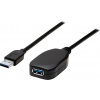 Manhattan 150712 USB, USB 3.2 Gen1 (USB 3.0 / USB 3.1 Gen1) USB-A zástrčka, USB-A zásuvka, 5m, černý