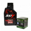 OLEJ MOTUL 300V 1L 10V40 FACTORY LINE + FILTER HF140 KTM SUZUKI YAMAHA HONDA