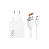Rýchlonabíjačka Xiaomi MDY-15-ET 67W USB-A + kábel USB-C 6A biela