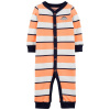 CARTER'S Overal bez nožičiek na cvoky Sleep and Play Orange Stripes chlapec NB, vel. 56