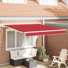zahrada-XL Automatická vysúvacia markíza červená 350x250 cm, vidaXL Náhradná látka markízy pre rám 3,5x2,5 m červená 3330431