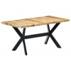 vidaXL Jedálenský stôl 160x80x75 cm masívne surové mangovníkové drevo - Hnedá - 118015-64709