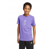 Detské bavlnené tričko adidas Performance JM8941 fialová 164