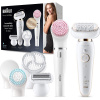 Braun Silk-épil 9 Flex 9100 BS 40 pinzety/pinziet Zlato, Biela (SES9100)