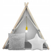 Stan, domček pre deti - TIPI STAN WIGWAM DETSKÝ DOMČEK DO IZBY + LAMPOVÉ VANKÚŠE MAT VEĽKÉ (Tipi stan Wigwam Detský dom pre izbu + vankúšová podložka)