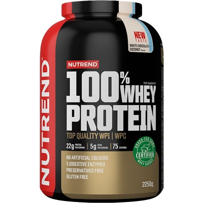 NUTREND 100% Whey Protein 2250 g Príchuť: ľadová káva