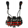 Hydraulický rozdeľovač 8-sekciový, 2 elektrické sekcie 12V, 90l, 2 joysticky