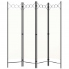 zahrada-XL Paraván so 4 panelmi, biely 160x180 cm 320706