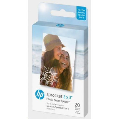 HP Inc. HP Zink Paper Sprocket 20 Pack 2x3" HPIZ2X320