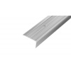 AP10 schodová lišta predvŕtaná ACARA, hliník elox striebro, 20 mm, 2,7 m