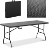 Záhradný stôl, stolík - Šedý záhradný stôl, 75,5 x 106 cm Polirattan (Šedý záhradný stôl, 75,5 x 106 cm Polirattan)