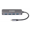 D-Link DUB-2340 USB-C to 4-Port USB 3.0 Hub with Power Delivery