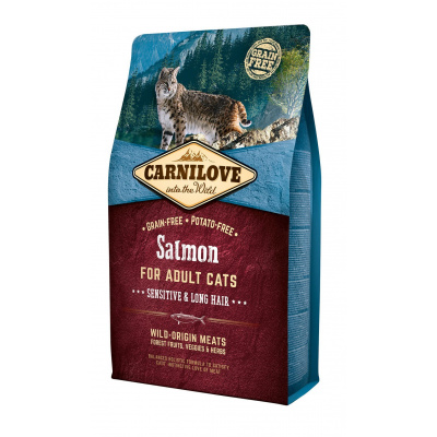 Carnilove Cat Grain Free Salmon Adult Sensitive & Long Hair 2 kg