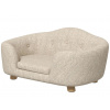 PAWHUT D04-196CW pohovka pre psov, krémovo biela, 70x47x30 cm