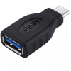 Adaptér PremiumCord USB-C/male - USB3.0 A/female, OTG, čierny