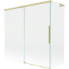 Mexen Rox, L posuvná 2-krídlová vaňová zástena 160 + 75 x 150 cm, 8mm číre sklo, zlatý matný profil, 8C9L-160-075-55-00