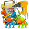 Konštrukčné kocky na skrutkovanie so skrutkovačom 4 Dinosaury Stator Z978