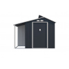 IWHome Zahradní domek HERA Z-A s přístřeškem 3,78 m² antracit IWH-10230008