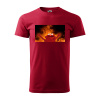Sablio Tričko s potlačou Fire puppet - červené 3XL