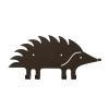 Kovový nástenný vešiak Ježko, hnedý