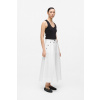 SUKŇA KARL LAGERFELD POPLIN SKIRT WHITE